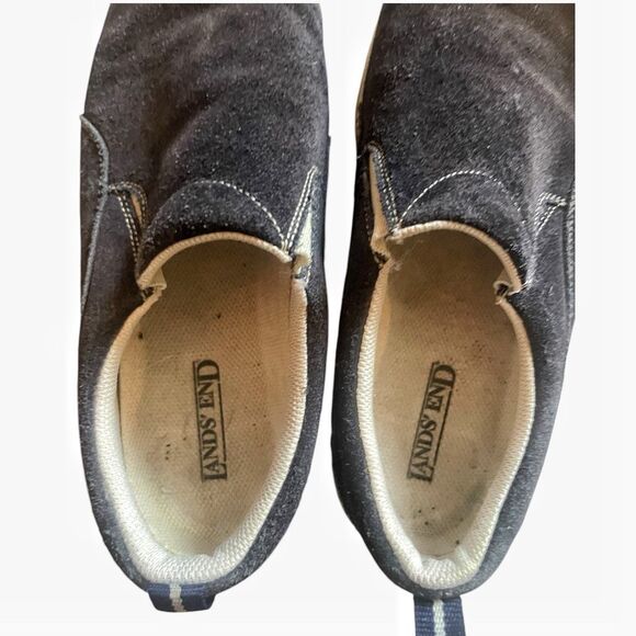 Lands End Direct Merchants Blue Suede Slip On Sneakers Size 11 - Picture 4 of 5